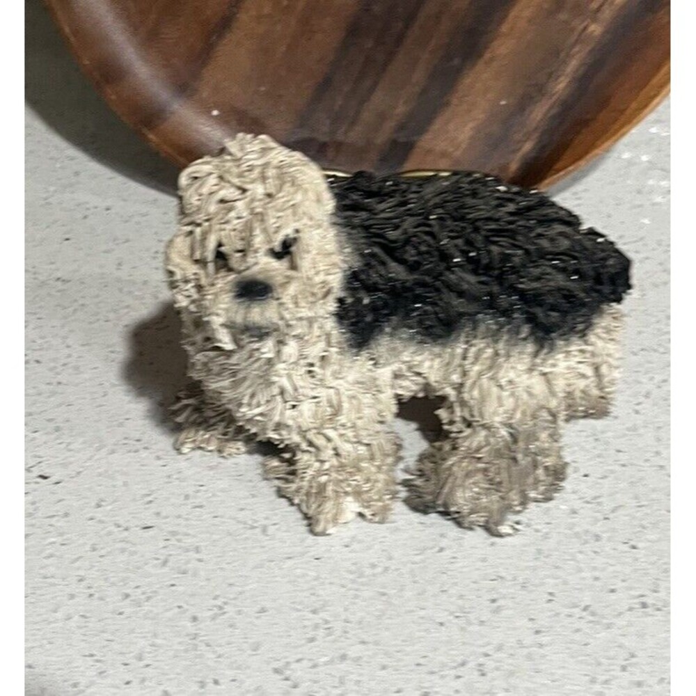 Vintage Hardie Arnita Ceramic Pottery Spaghetti Old English Sheepdog Figurine